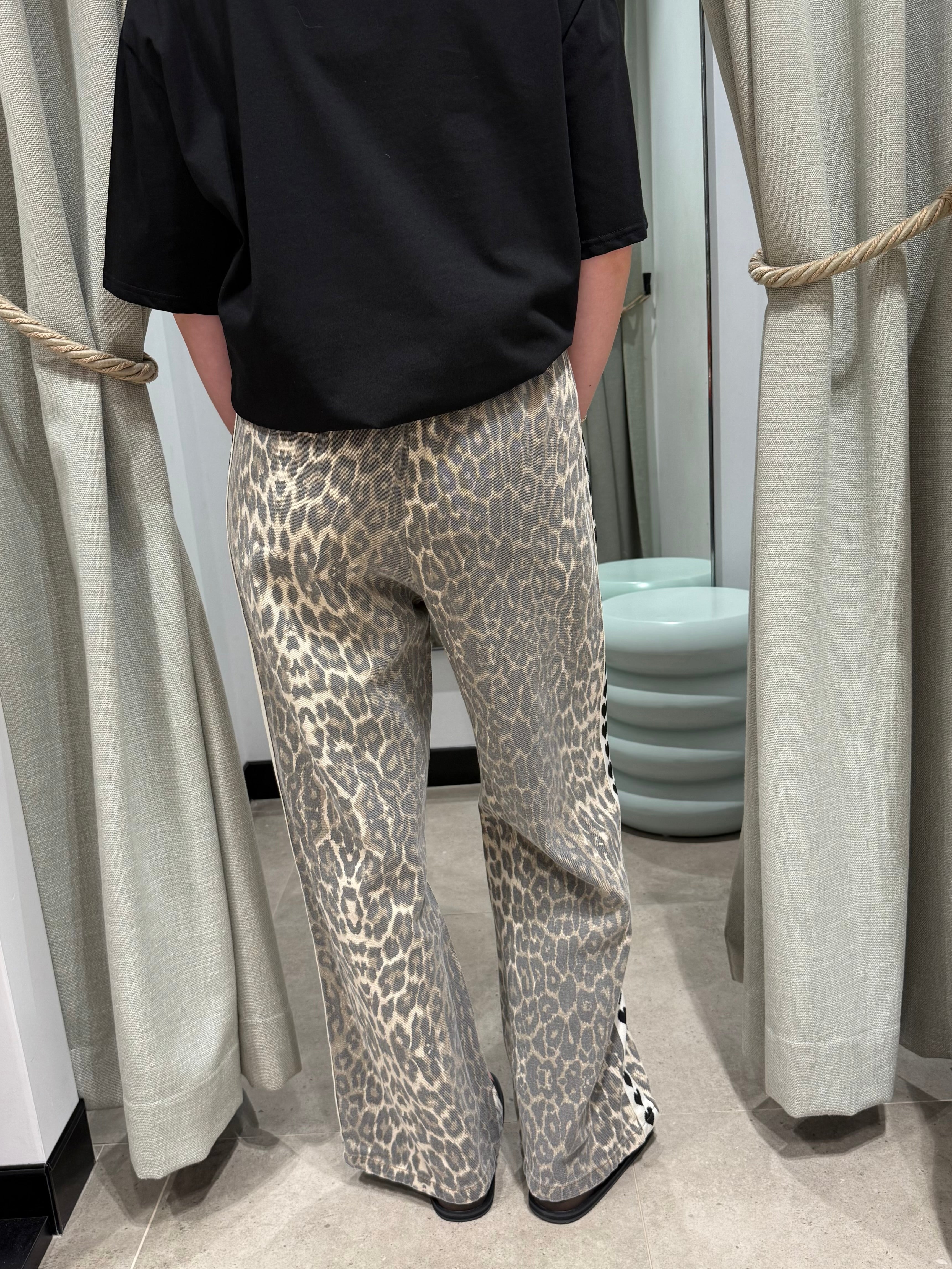 By Frankie - LEOPARD HEART RACER JEANS