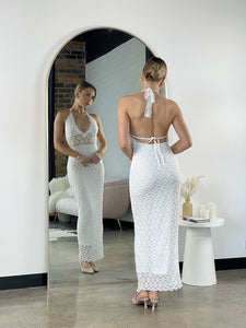 MONACO LACE DRESS - WHITE