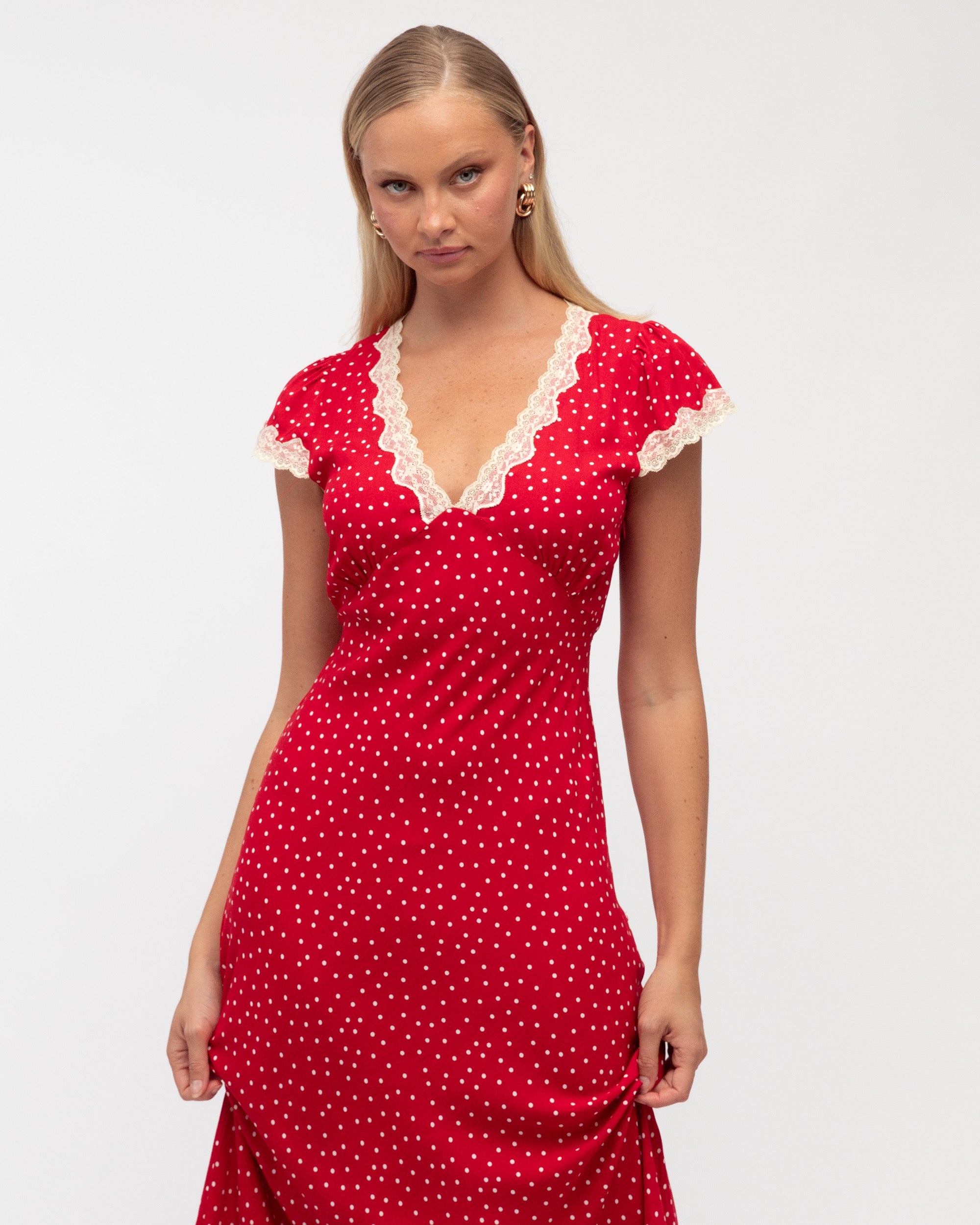 LOELLA MAXI DRESS - Red