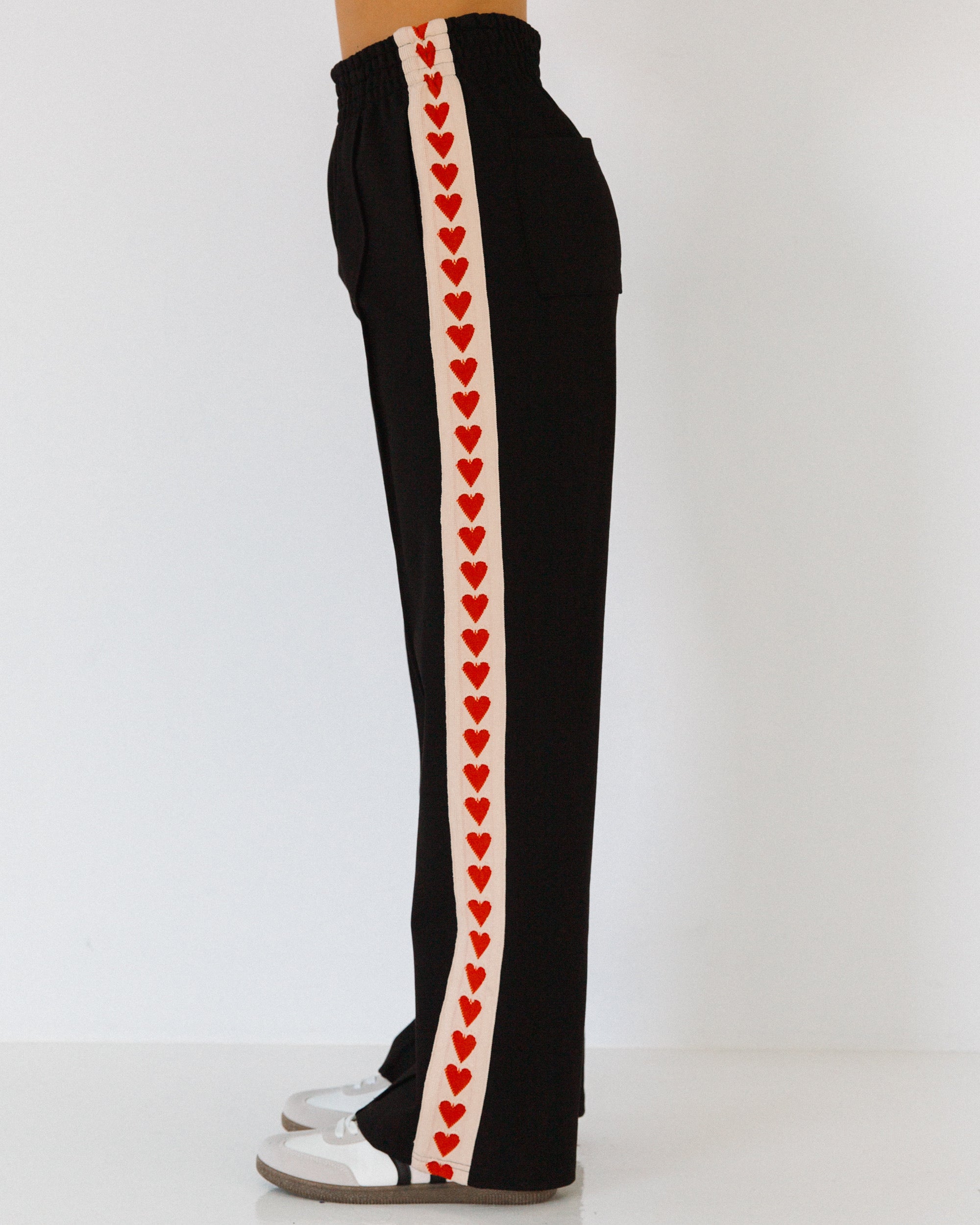 WITH LOVE ELEVATED TRACK PANTS - Black
