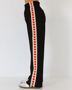 WITH LOVE ELEVATED TRACK PANTS - Black
