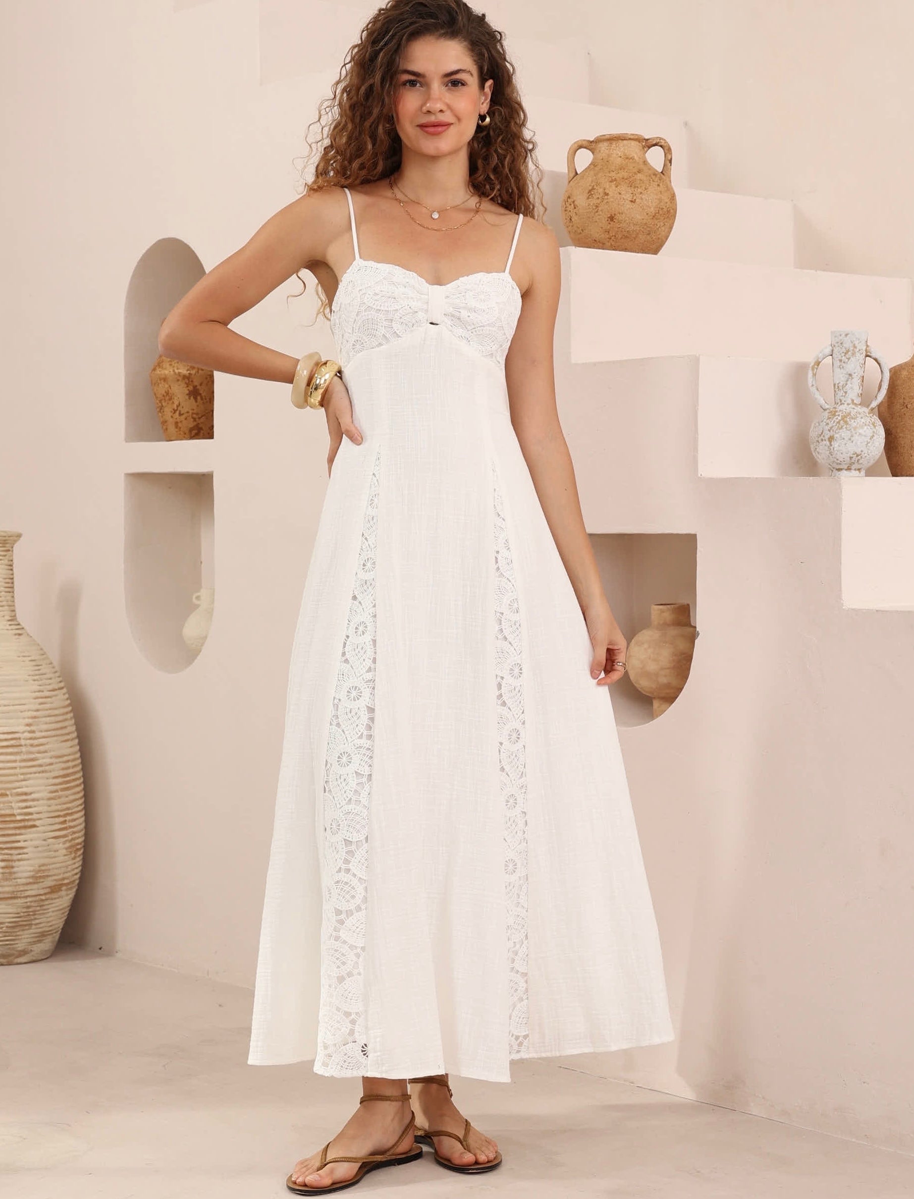 KLEO COTTON DRESS - White