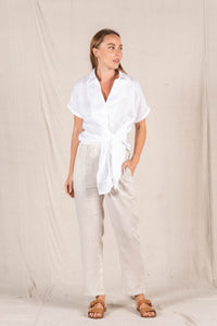 GUS LINEN SHIRT - White