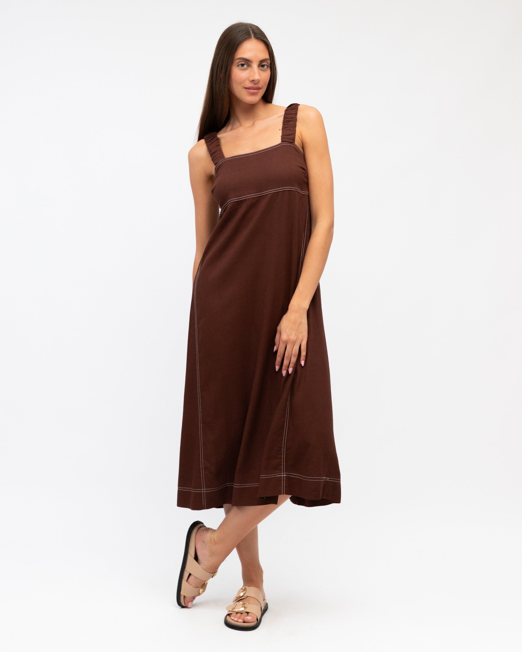 BENEDETTA MAXI DRESS - Chocolate