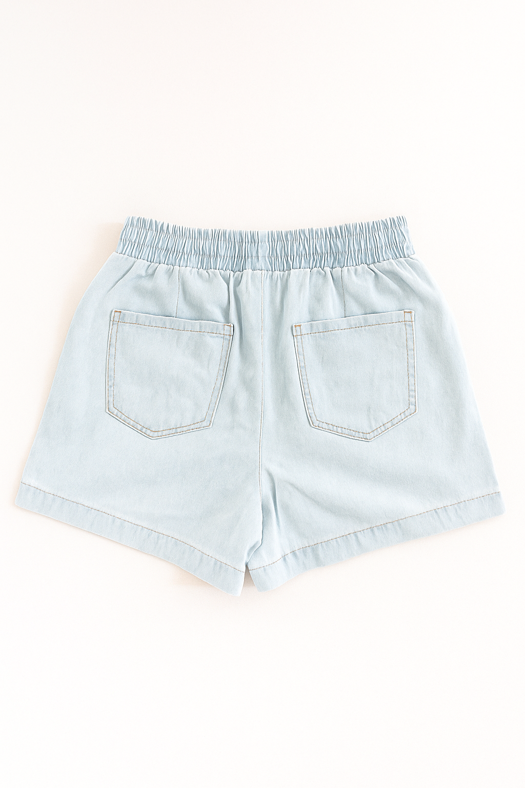 MILA DENIM SHORTS - Pale blue