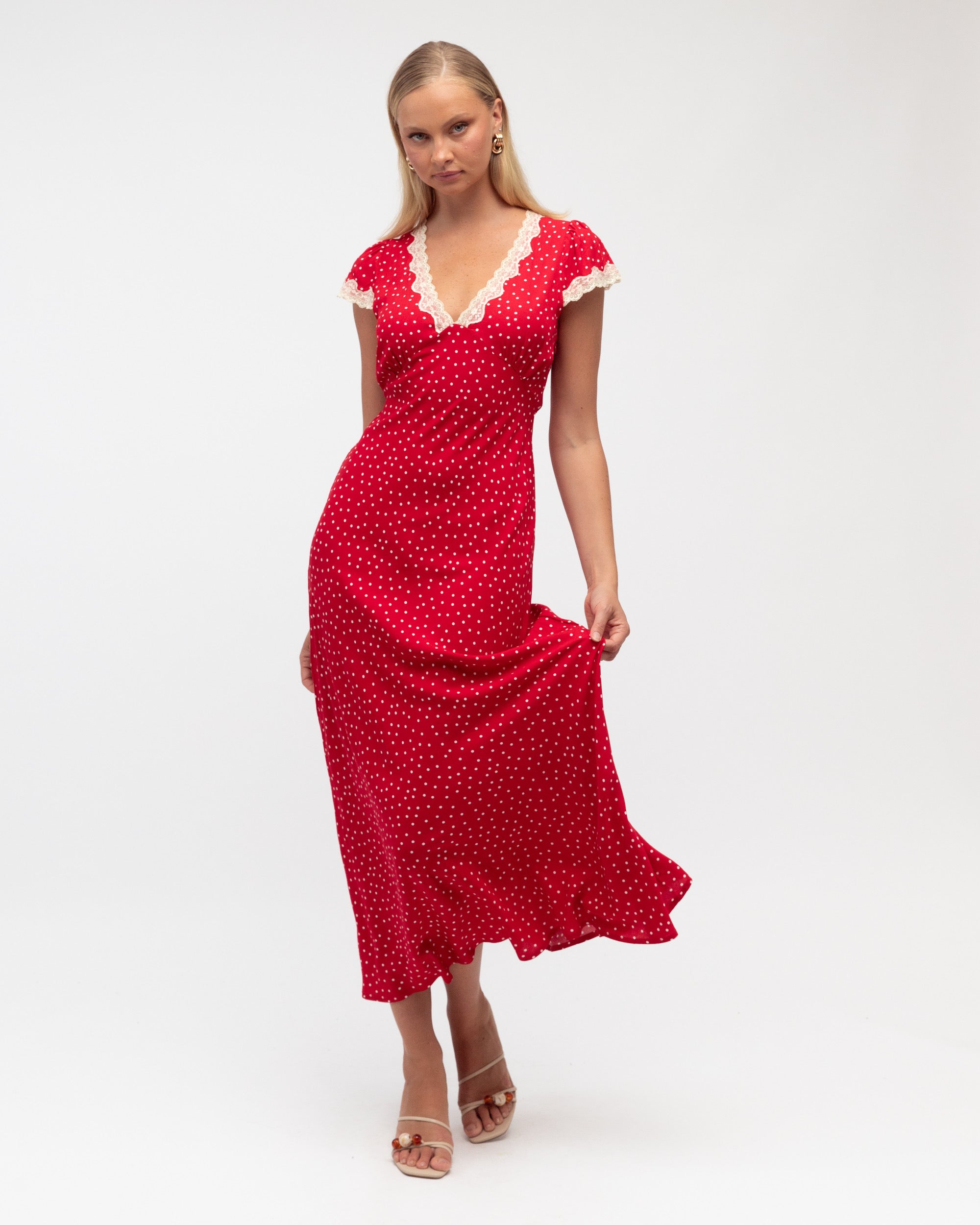 LOELLA MAXI DRESS - Red