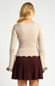 TERSHA KNIT TOP - Oat