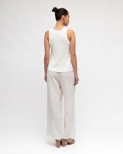 SAVANNA BOUCLE KNIT VEST - White