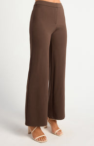 KARAH STRAIGHT LEG PANTS - Chocolate