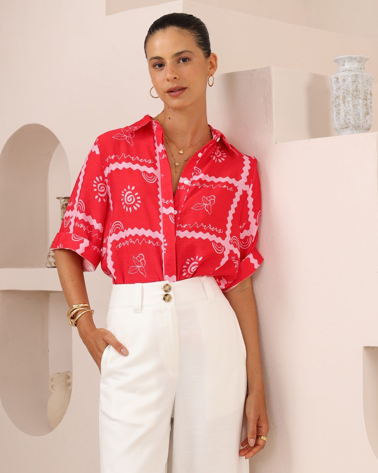 SOLSTICE SHIRT - Red