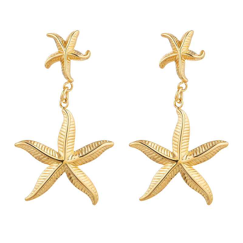 SEA STAR EARRINGS - Gold