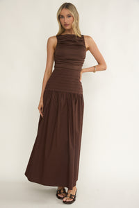 LESLIE MAXI DRESS - Chocolate