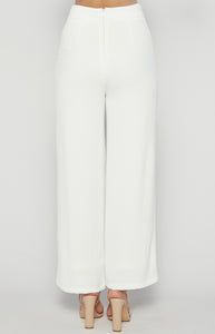 MILEY WIDE LEG PANTS - White