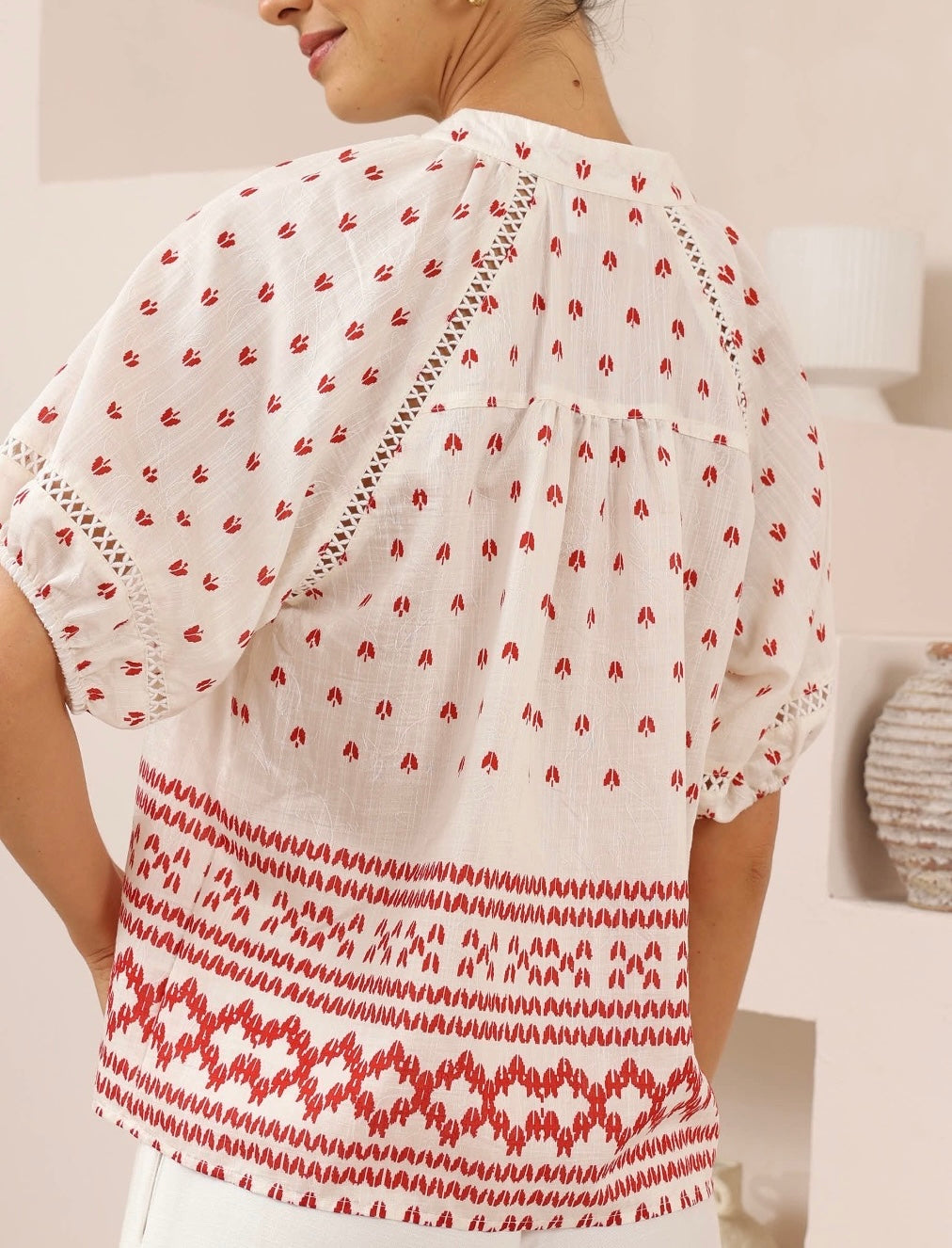 CALIFORNIA TOP - white red