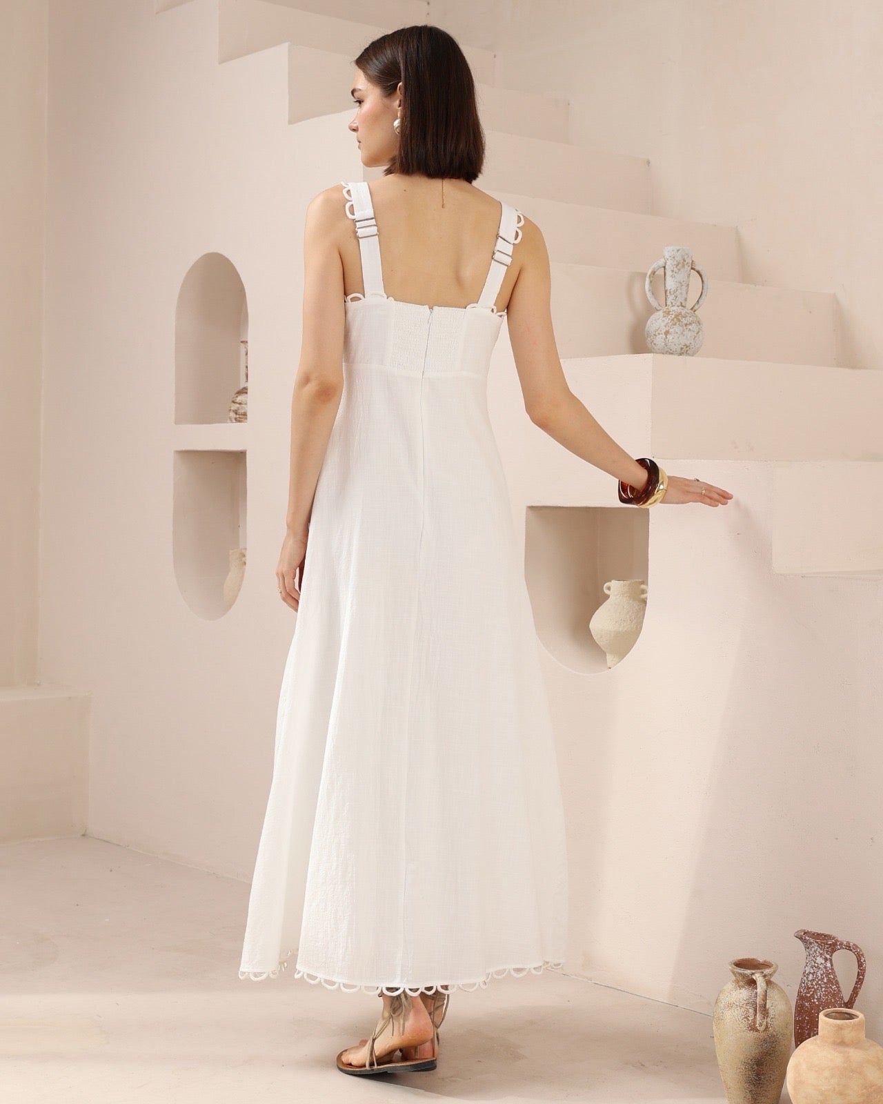 ISLA MAXI DRESS - White