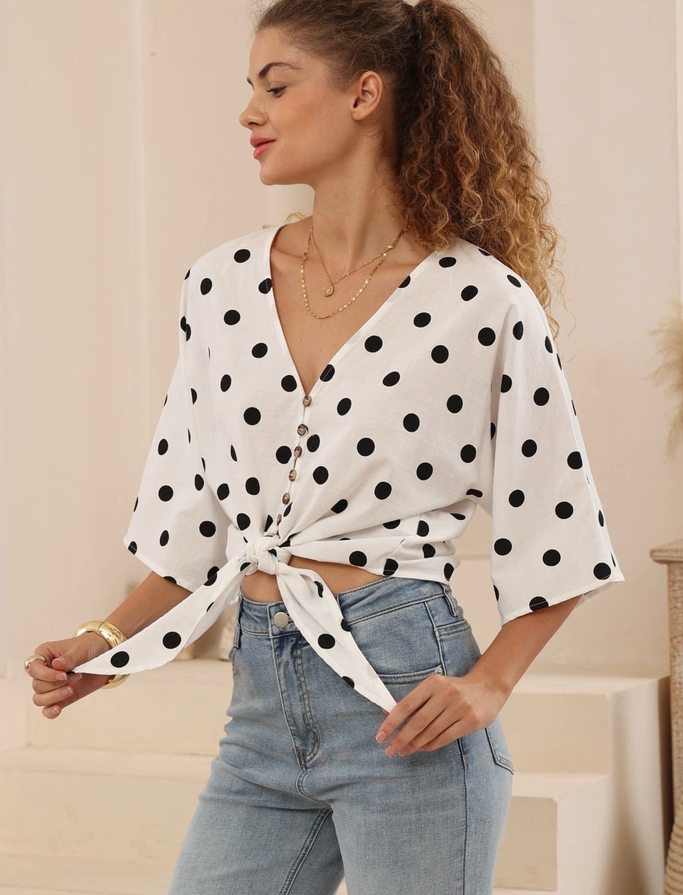 MAISIE TOP - Polka Dots
