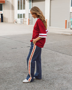 WITH LOVE ELEVATED TRACK PANTS - Blue