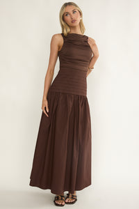 LESLIE MAXI DRESS - Chocolate