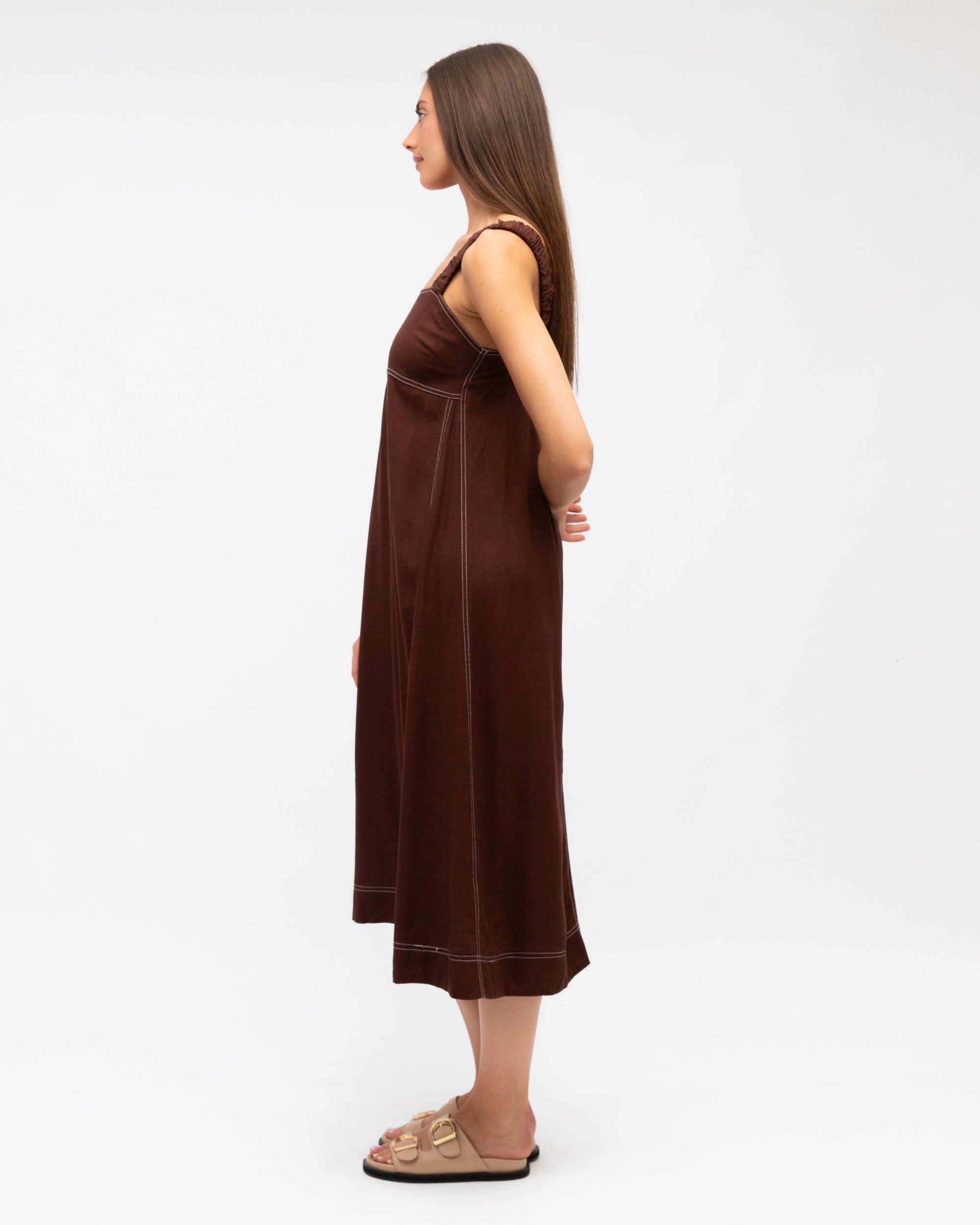 BENEDETTA MAXI DRESS - Chocolate