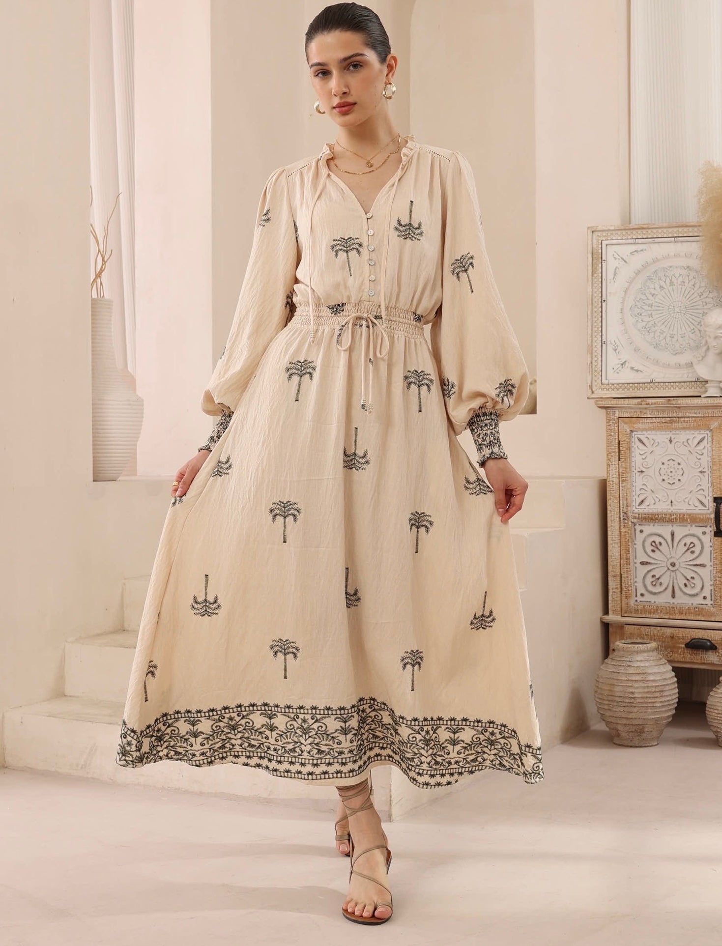 TARYN DRESS - Island Palms