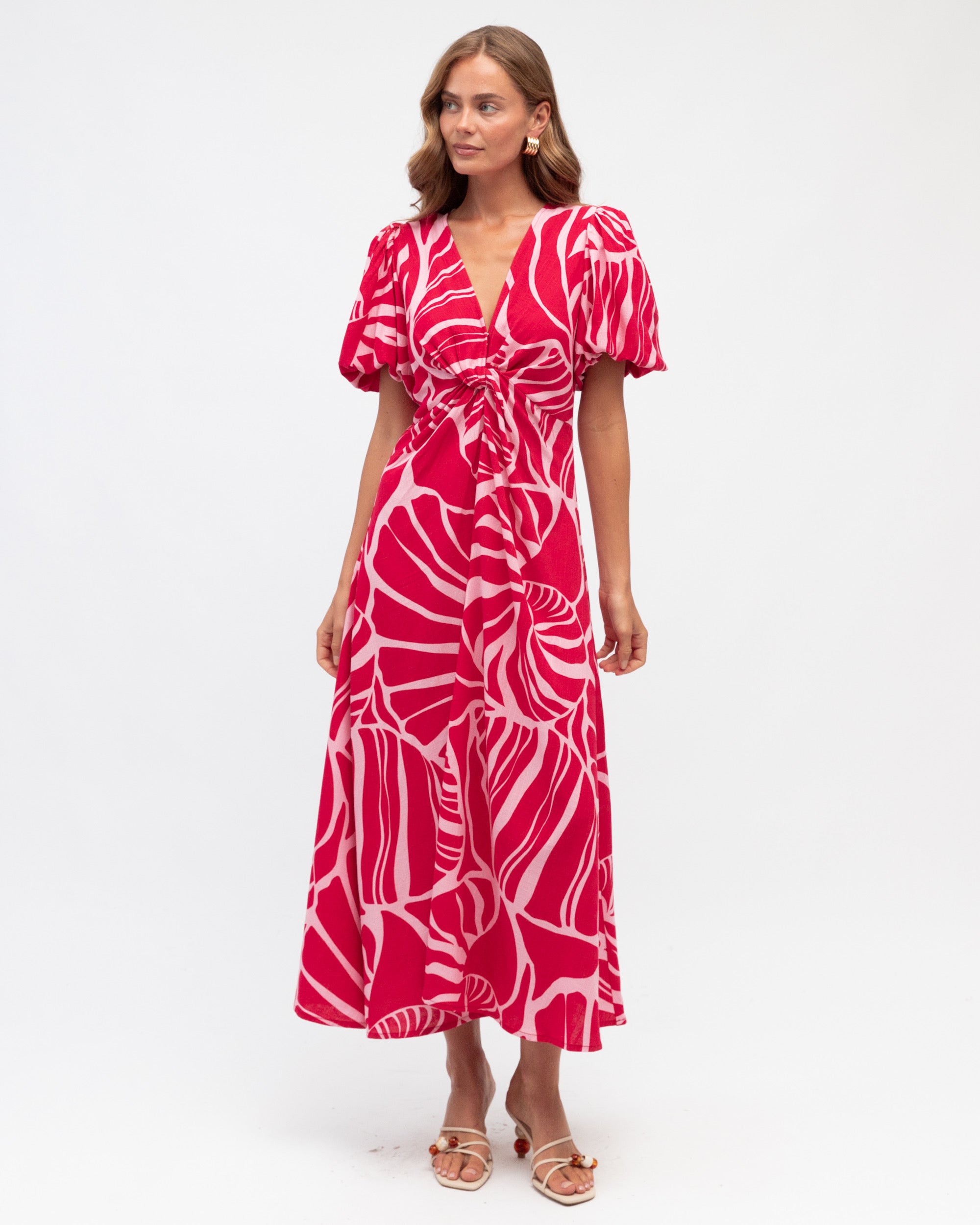 NATALIA DRESS - Red/pink