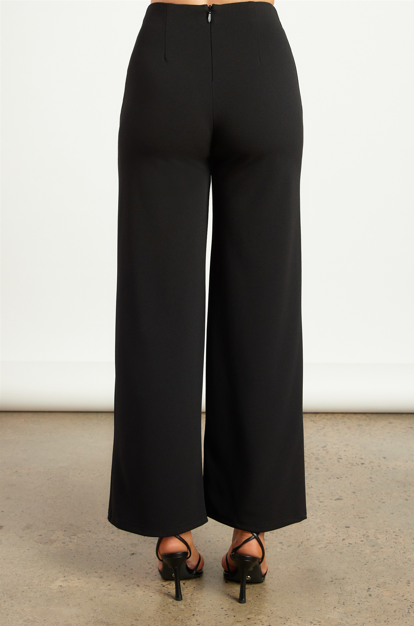 LENI WIDE LEG PANT - Black