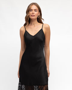 LENORA LACE MAXI DRESS - Black