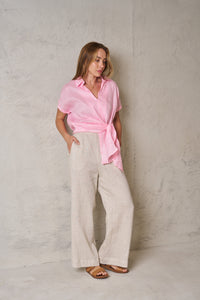 GUS LINEN SHIRT - Pink