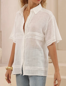 ESSE COTTON SHIRT - White