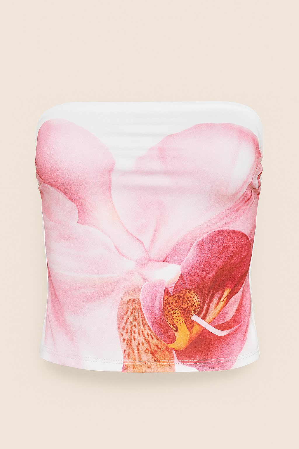 CAMILA STRAPLESS TOP - White Floral