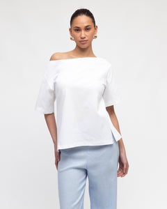 BOBBI ASYM T SHIRT- White
