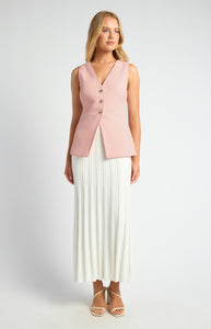 KALI TWEED VEST - Pink