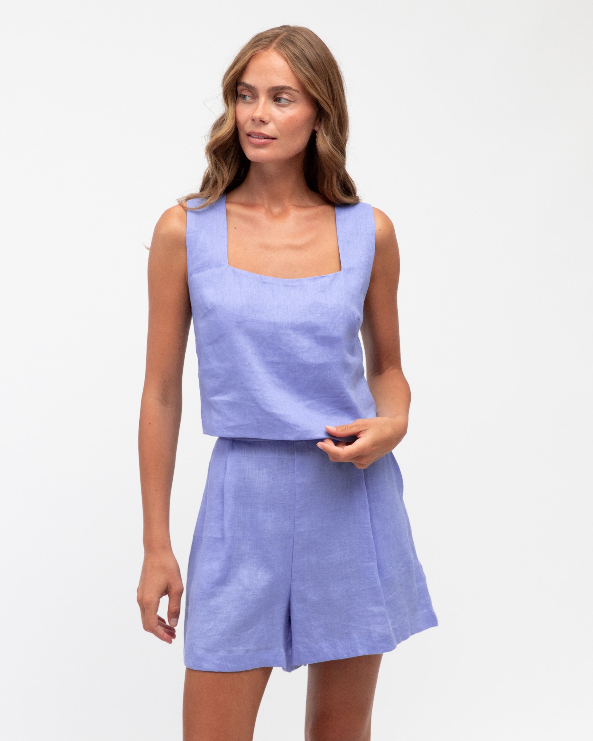 NAMI TOP - Periwinkle blue