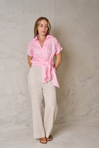 GUS LINEN SHIRT - Pink