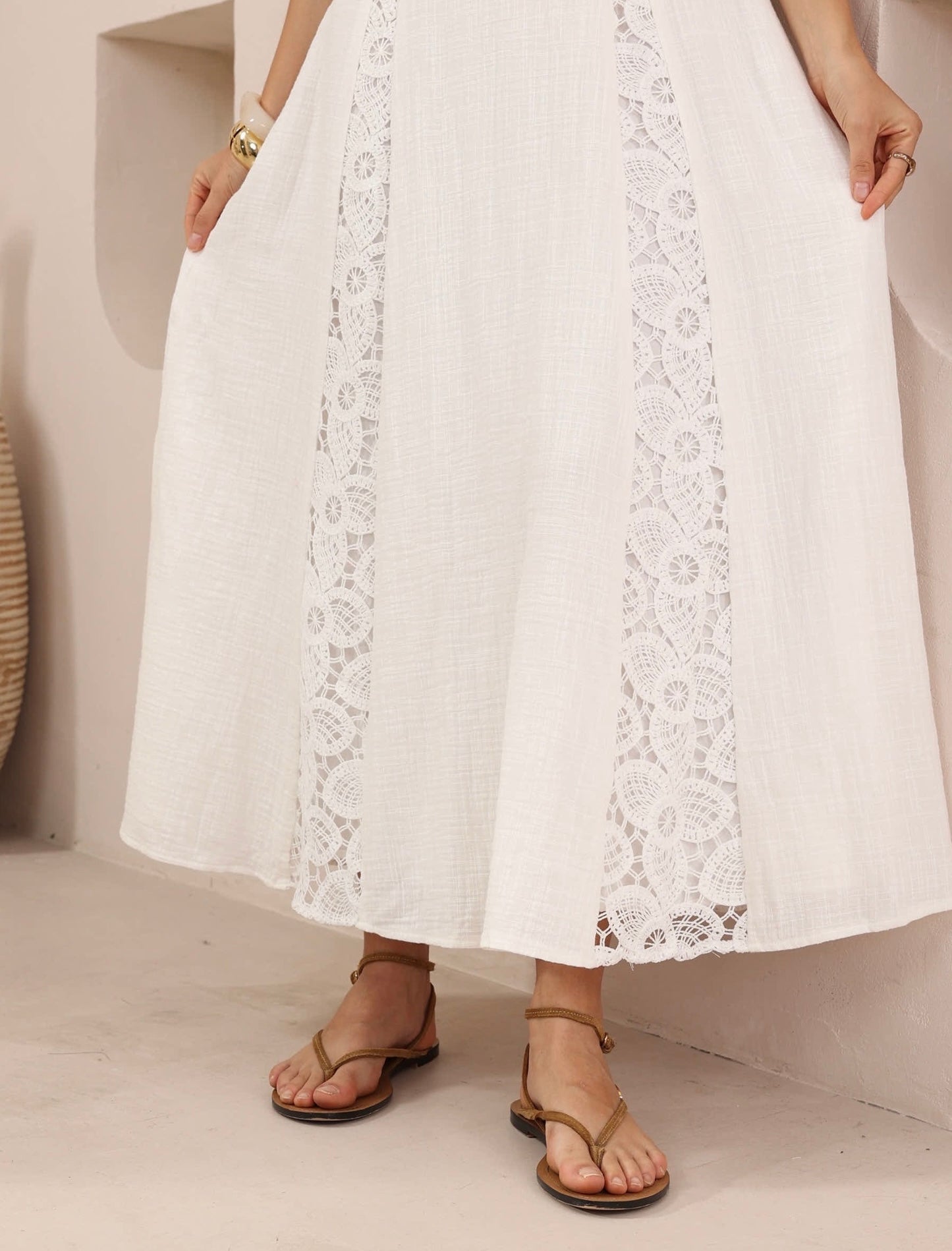 KLEO COTTON DRESS - White