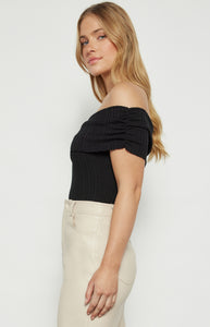 MONACO KNIT BODYSUIT - Black