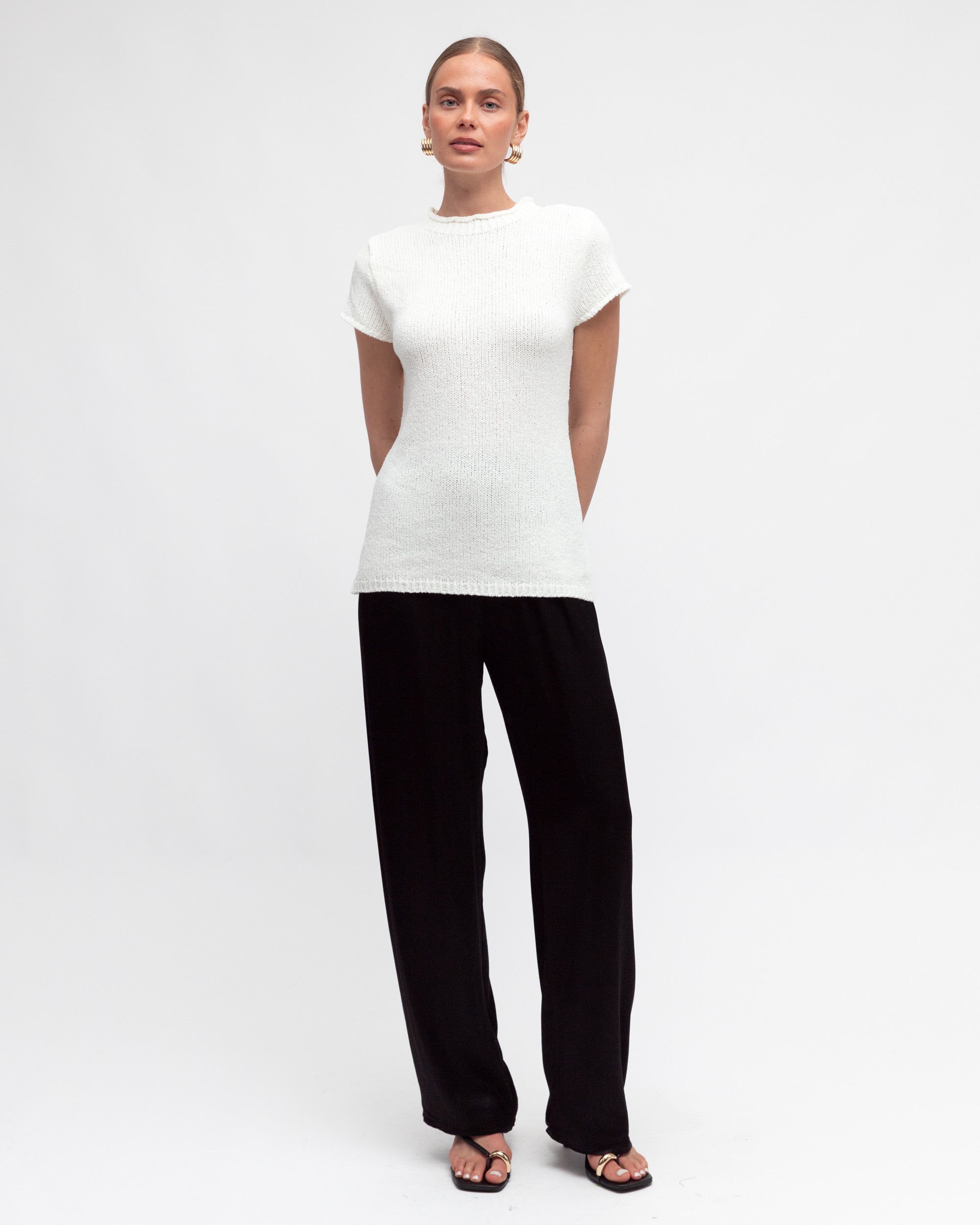 ELIZABETH KNIT TOP - White