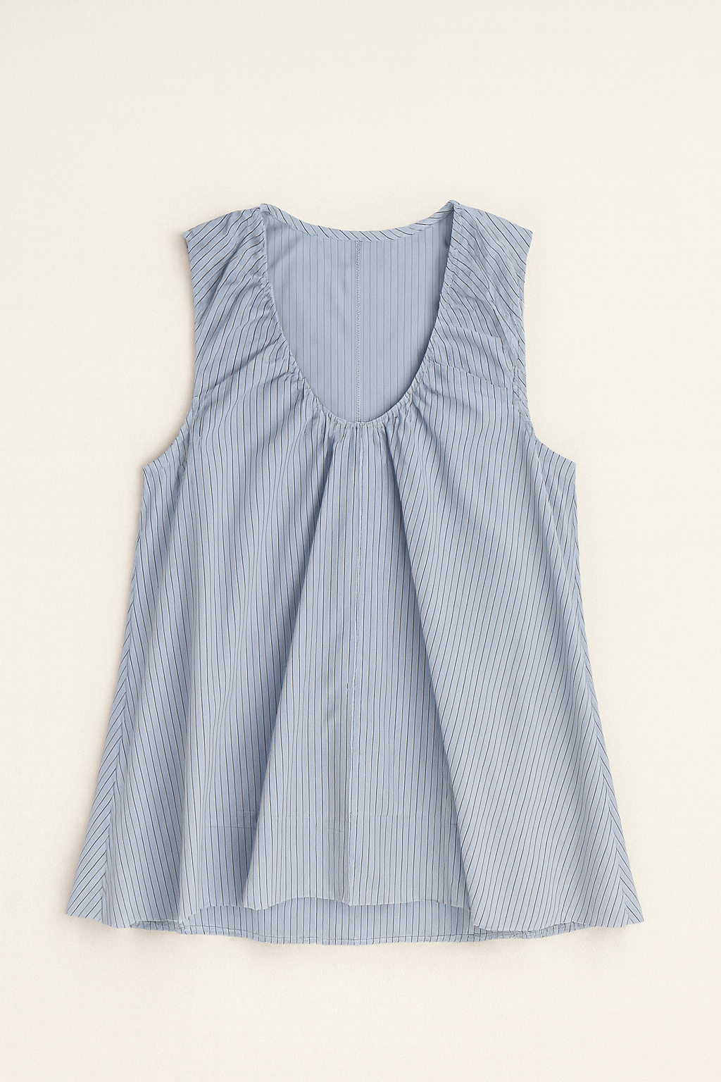 CELESTE COTTON MINI DRESS - Blue Stripe