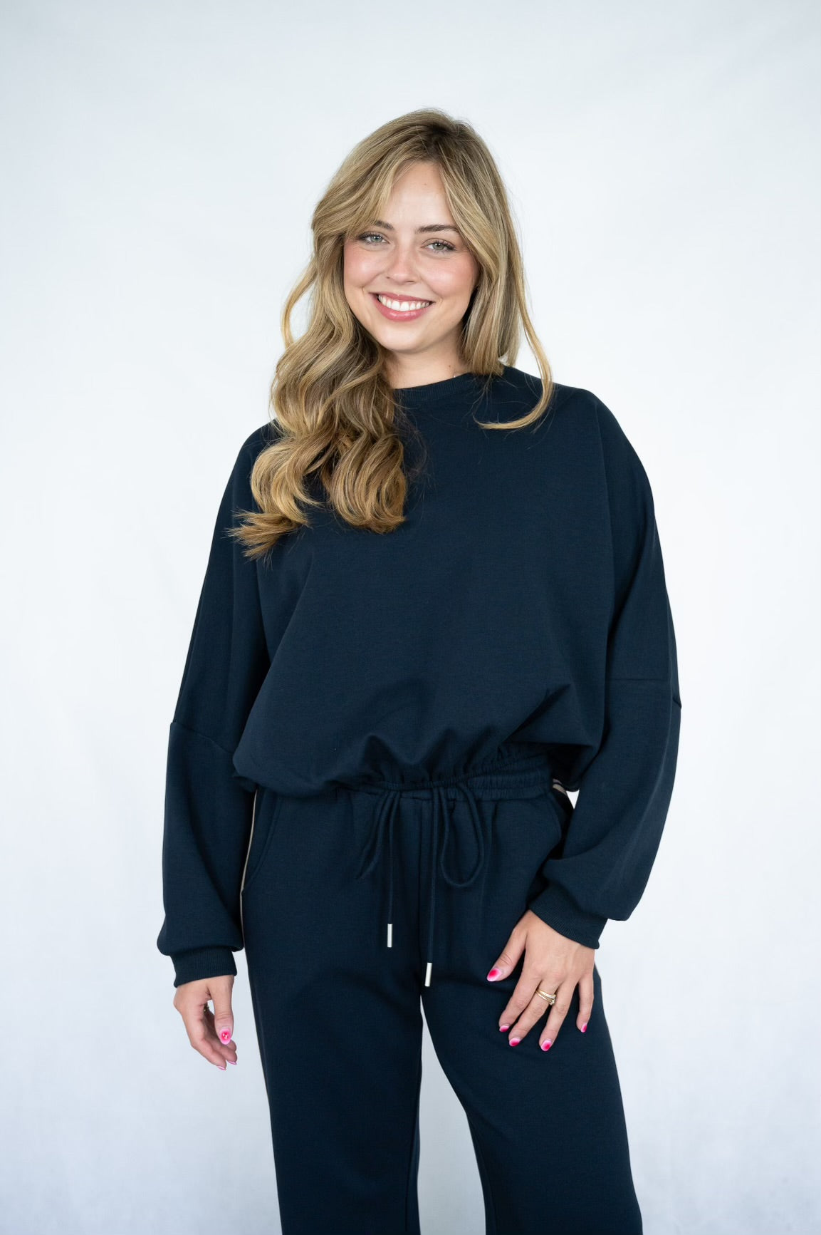 NOVAH CREW SWEATER - Navy