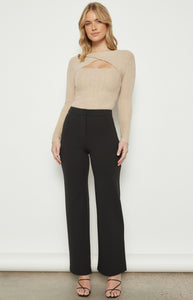 KARAH STRAIGHT LEG PANTS - Black