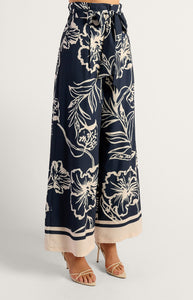 SOLARA WIDE LEG PANTS - Navy