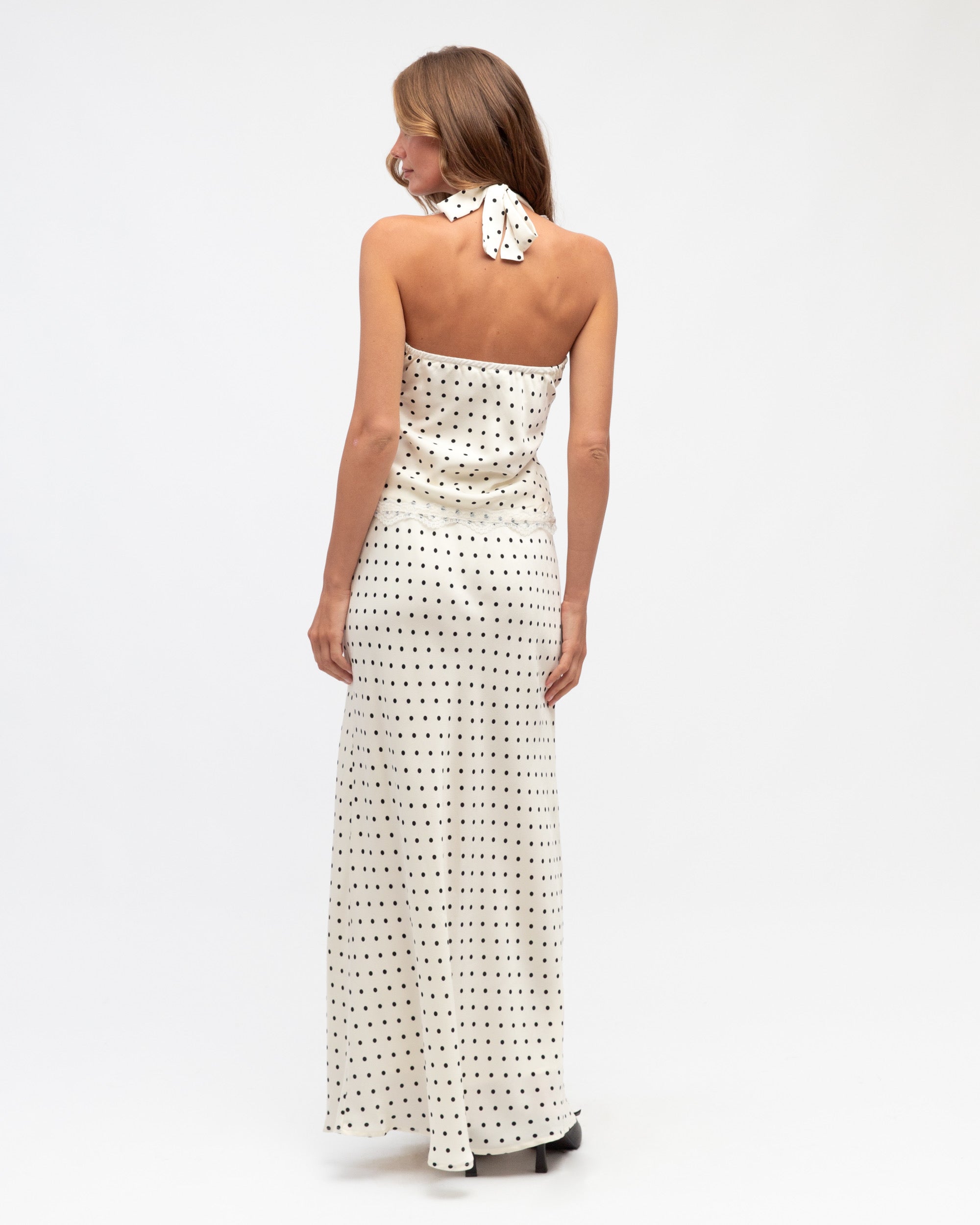 LEELO POLKA DOT MAXI SKIRT