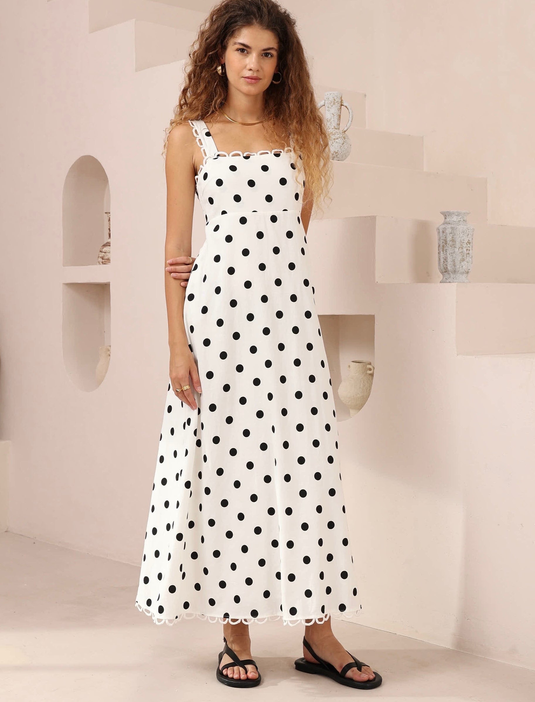 ISLA MAXI DRESS - Polka Dots