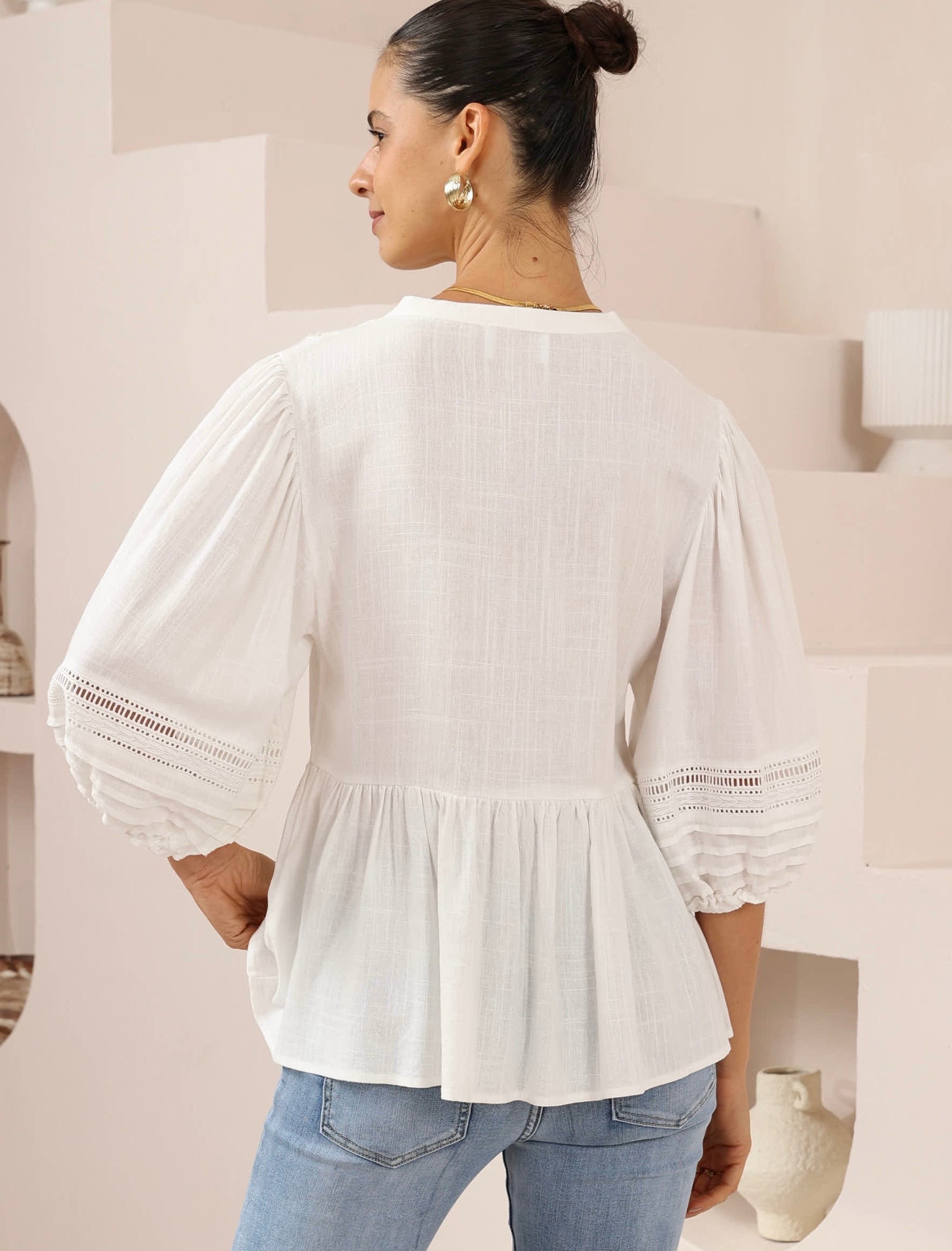 PALM COVE TOP - White