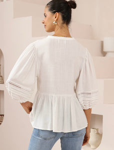 PALM COVE TOP - White