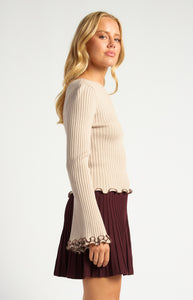 TERSHA KNIT TOP - Oat