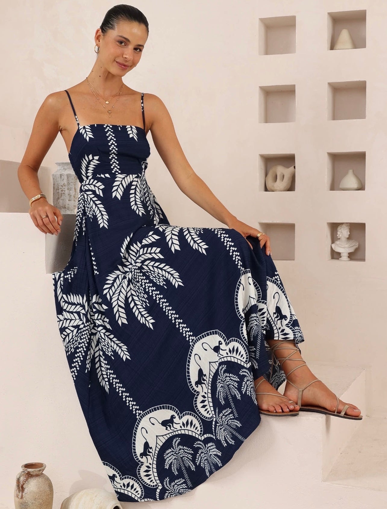 TONI DRESS - Navy