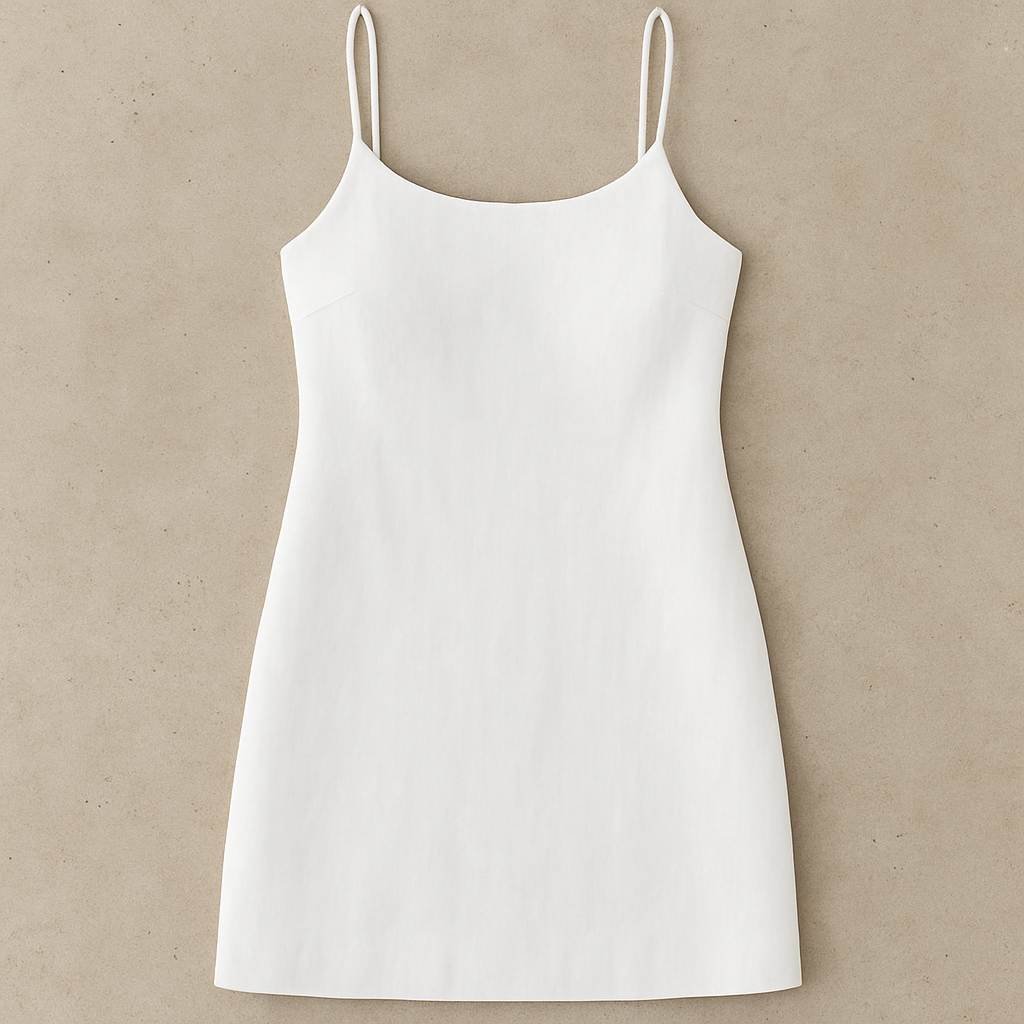 KARLI LINEN DRESS - White