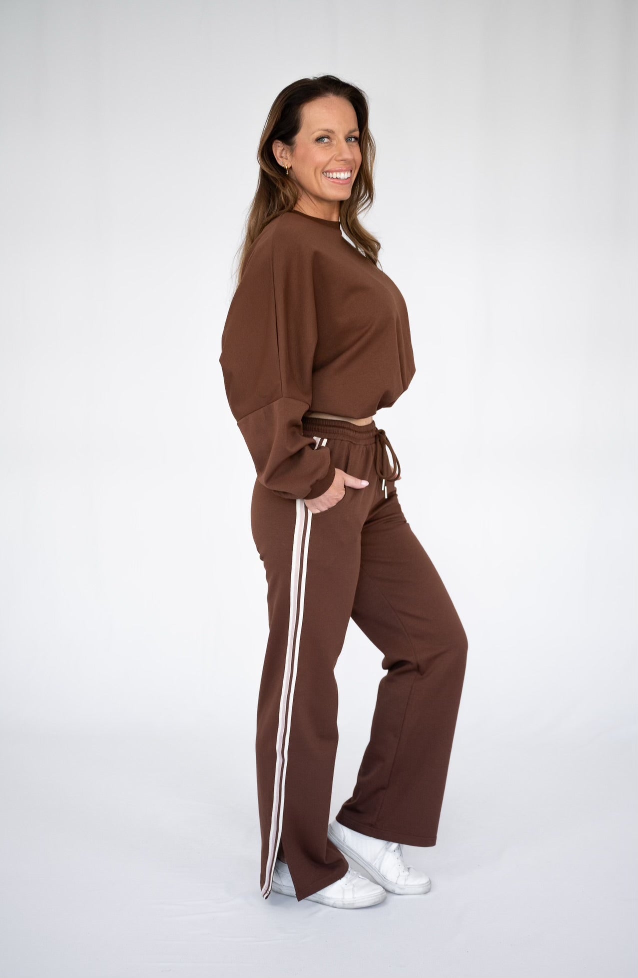 NOVAH ELEVATED TRACK PANT - Chocolate