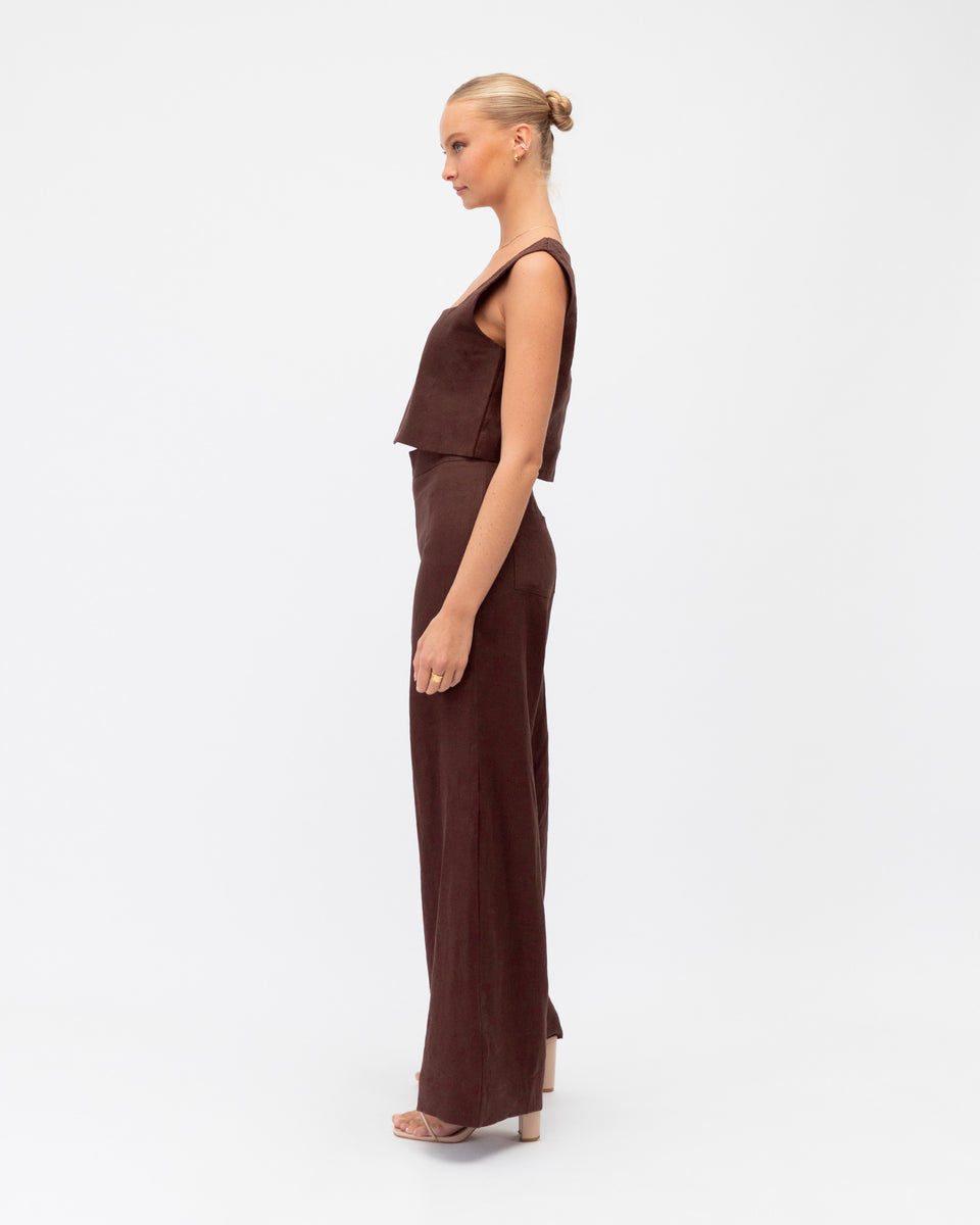 ARCHICO LINEN PANTS - Chocolate – Alex & Nia